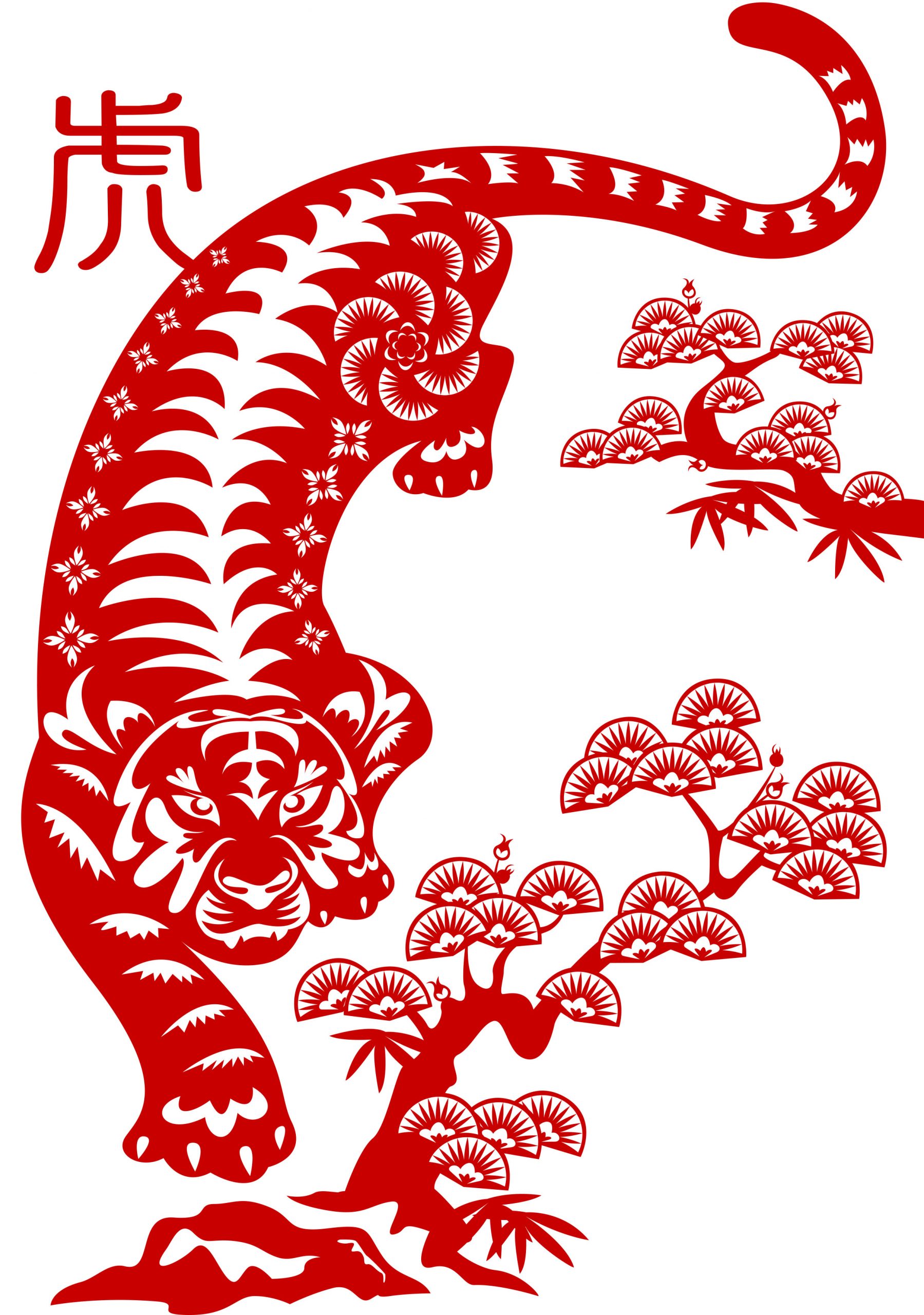 Китайский орнамент тигр