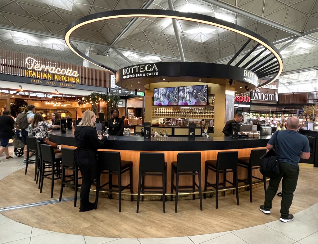 Bottega and SSP open Prosecco bar at London Stansted Airport