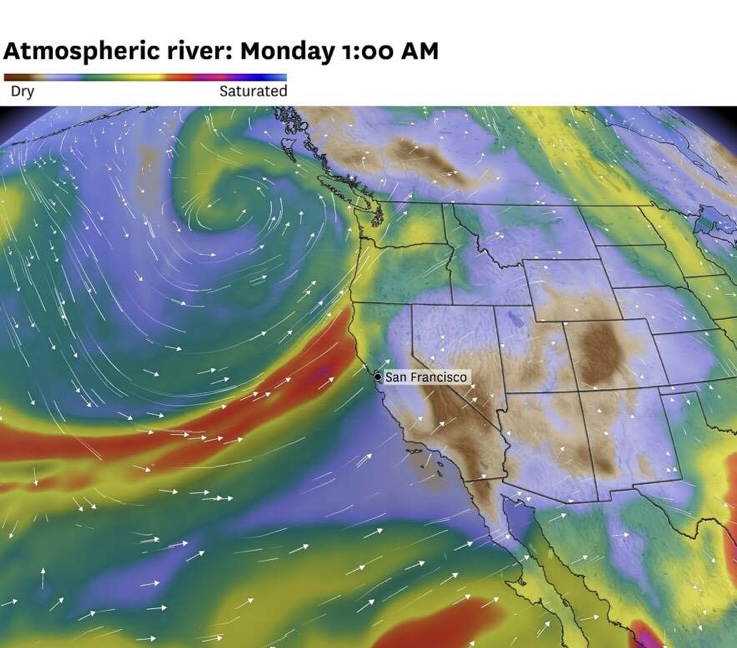 'Atmospheric river' threatens California wine harvest